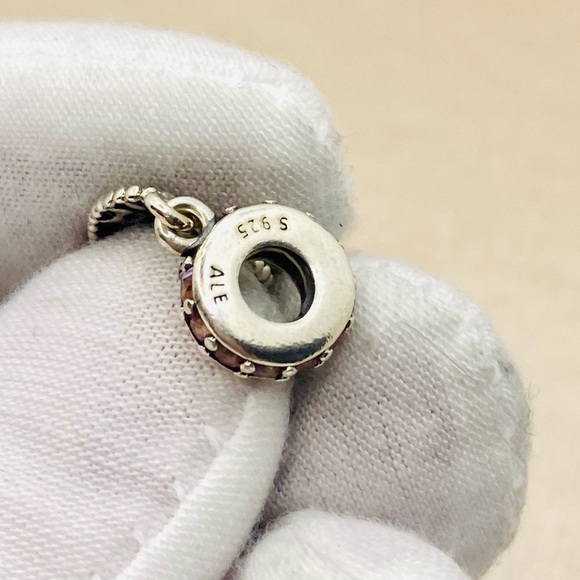 EUC Pandora 796592CZSMX Sterling Silver Tree of Love Heart Dangle Charm - Picture 6 of 7